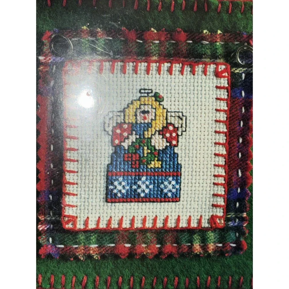 90s Cross Stitch Kit Angel Ornament Christmas Quickies Holiday Craft Leisure Art